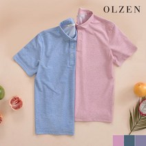 올젠 에어메쉬 솔리드 카라 티셔츠 ZOA2TT1310