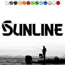 낚시로고스티커 FS017 SUNLINE 썬라인 조구사마크 태클박스 자동차꾸미기, 1개, 주황S