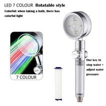 LED워터탭 싱크대수전 싱크대코브라 led 강우량 샤워 헤드 색상 변경 온도 제어 센서, B형 화려한, 협력사