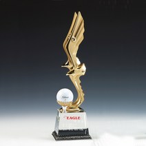 T085 _ 크리스탈 금속 주석 청동 독수리 이글 알바트로스 트로피 기념패 상패 골프 이글패 eagle albatross, 골드도금 금색