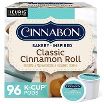 24 Count (Pack of 4) Cinnabon Classic Cinnamon Roll Single-Serve Keurig K-Cup Pods Flavored Coffe, 1