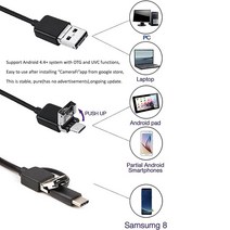 WSDCAM-내시경 카메라 7MM 3 인 1 USB 미니 캠코더 IP67 방수 6 LED 내시경 검사 윈도우 PC 안드로이드, 03 2m_02 480P Hard Wire