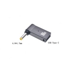 [usb커넥터락] 전기소켓 부대용품 100W USB 유형 C 고속 충전 어댑터 플러그 커넥터 Dell Asus Hp Acer Lenovo 용 범용 노, 14 4.0-1.7mm