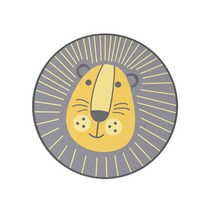 아망떼 해피라이언 빨아쓰는 순면 원형 러그 150x150cm