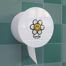 언즈 스마일 무타공 방수 두루마리 화장실 욕실 휴지 걸이 화장지 케이스