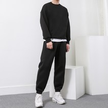 [오버나인] 남자 데이 베이직 기모 트레이닝 / 트레이닝복 세트