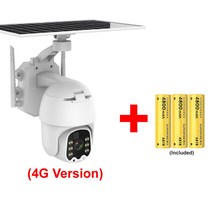무선 4G WiFi 카메라 야외 태양 전지 패널 보안 보호 CCTV 360 PTZ Secur 비디오 모니터 스마트 홈 IP Securite 캠, CHINA, 4G Camera Only