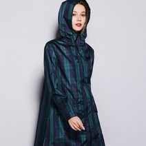 엔템 여성 남성 골프우의 우비 체크 레인코트 비옷 M~XXL