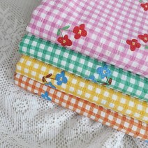 자그마한가게 쨍한꽃 4color 40수 도비 원단, 핑크