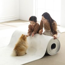휴팡 멀티 PVC롤매트 셀프시공 강아지매트 미끄럼방지 슬개골보호 애견매트 70cm * 3m, 클라우드마블 아이보리