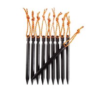 AOTU 6 PCS/BAG 알루미늄 텐트 페그 네일 로프 캠핑 하이킹 장비 야외 여행 텐트 액세서리 18CM, 블랙
