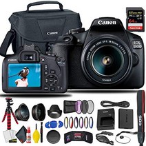 캐논 eos 2000drebel t7 dslr 카메라 + 18-55mm 렌즈 + 샌디스크 익스트림 프로 64gb 카드 + 크리에이티브 필터 + eos 카메라 가방 + 6ave 청소