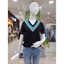 [W몰 4CUS(포커스)] FM2F7KT06276 랑방 V 배색니트