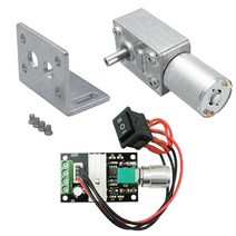 모터 JGY-370 DC 모터 저속 전기 베이스 감속기 브래킷 세트 속도 컨트롤러 6V 12V 24V, 01 6V 6rpm_02 Package B