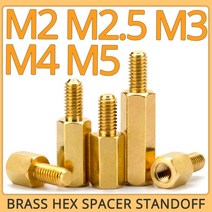 M2 M2.5 M3 M4 M5 육각 황동 스탠드 오프 보드 랙 스터드 나사 스페이서 볼트, M3 (Thread 6mm), 10mm (30pcs), 1개
