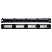 인네트 1U 19인치 CAT.6 UTP 24포트 1G 패치 판넬 허브랙 서버랙 액세서리 IN-624P
