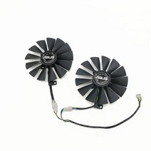 그래픽카드 새로운 T129215SM 2 개몫 4pin 95mm ASUS ROG STRIX 듀얼 RX 470 570 AMD GTX1050TI 그래픽 카, 01 1lot_01 95mm
