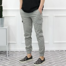 바스락 아이스쿨 린넨폴리 스판 여름 카고 조거팬츠