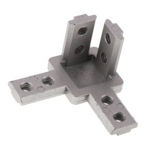 GHSHOP 알루미늄 T-슬롯 프로파일 L 3 방향 90 Deg 내부 코너 커넥터 조인트 3030 EU, 설명, 회색, 알루미늄 합금