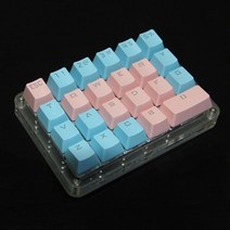 매크로 키보드 캐드 영상편집 모델링 개발자 일러스트 디자이너 한손 키보드 프로그램 기계식 키패드, 블루 핑크, 게이트론 옐로우