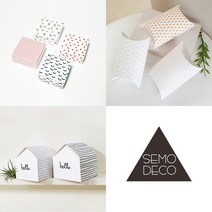 세모데코 포장선물상자 모음, 1개, 01.오목상자-체크