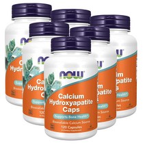나우푸드 칼슘 하이드록시아파타이트 120정 NOW Calcium Hydroxyapatite Caps, 6팩