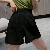 모노위크 쭉쭉 뒷밴딩 여성 핀턱 반바지 숏팬츠 슬랙스