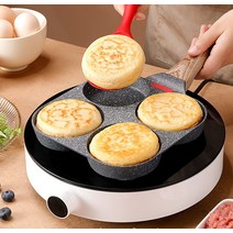 계란빵 기계 브런치 만들기 팬케이크 인덕션 4구 에그팬, 1개