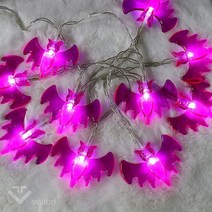 할로윈 가랜드 LED 조명 모음 꼬마유령 호박 박쥐 해골 웜색 컬러, 박쥐 모양(웜색)