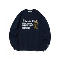국내매장 정품 EBBETSFIELD 플라워 자수 맨투맨 네이비