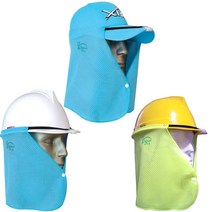 자이선 안전모 햇빛가리개 자외선차단 낚시 그늘이, 형광색