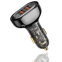코드웨이 125W 3포트 차량용 시거잭 자동차 고속 충전기, 블랙