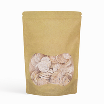 홍진포장 인쇄형 크라프트 땅콩 투명창 지퍼스탠드 스탠딩지퍼백 100장 사이즈 7종, 11 x 17cm - 100장 (장당94원), 1개