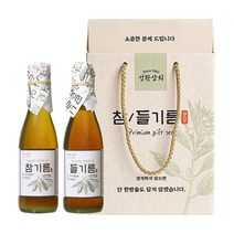 성환상회 저온압착 참기름 들기름 300ml 선물세트 (2구)