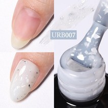 젤네일 디자인 겨울젤네일 네일아트 매니큐어 페디큐어 UR SUGAR-밀키 젤리 화이트 핑크 퀵 익스텐션 젤 셀, 한개옵션1, 20 Rubber Base Gel 07