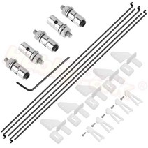 RC 비행기 제어 혼 20x11mm 1.2x21mm 클레 비스 푸시로드 커넥터 링키지 스토퍼 1.3mm 1.2x180mm 스틸 Z 스타일 부품, [01] 9267
