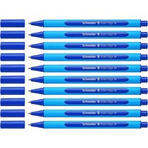 Schneider Slider Edge M(미디엄) 볼펜 1.0mm 라이트 블루 배럴 잉크 펜 10개 박스 (152103)