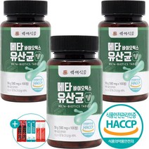 메타바이오틱스 유산균 정 식약처 HACCP 인증 100정, 3개