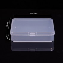 틴케이스 사각 미니 보관함 정리함 원형 약 소품 티백 머리핀 다용도 박스 수납 상자 화장대 아크릴 탕비실 플라스틱 상자 반투명 포장 보관 방진 내구성 강한 보석 케이스 컨테이너, 1개, 5.105x75x25cm