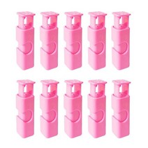 비닐접착기 미니실링기 실링용기 가정용실링기 실링기계 씰링 클립 식품 보존 백 스낵 보관 씰 휴대용 실러 클램프 주방 도구 10 개, [05] rose red