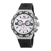 칼리버 랜서 화이트 다이얼 크로노그래프 남성용 시계