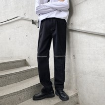 지퍼청바지 겨울 가을 대미지 트렌드 스트레이트핏 일자 중성풍 남자 6062YK216 P55 4996036491