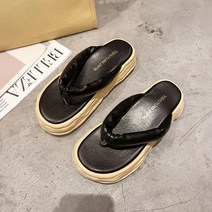 Z3JC 여성 송편 집게 통굽 비치 슬리퍼