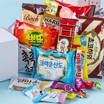 스티커 무료 제작 / 간식 선물 세트 / 어린이날 선물 학교 성당 교회 회사 기업 단체 간식 과자 세트 초코파이 해피무 하리보 젤리, 1개, 달달빅 간식18종+스티커 무료제작