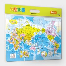 퍼즐피플 어린이퍼즐 직소퍼즐, 세계지도 판퍼즐 80피스, 80p