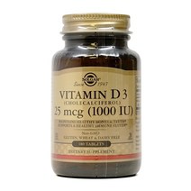 솔가 비타민 D3 (콜레칼시페롤) 1000 IU 180 타블렛, 1개, 180정