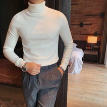 기모 남자 거북이 목 한국 풀오버 옷깃 스웨터 니트 바닥 셔츠 YQ102420