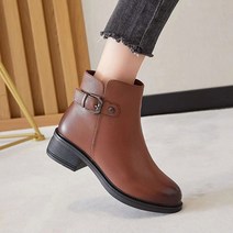인디언 베이직벨트 여성 가죽 앵클부츠 2683