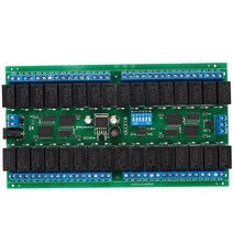 R421C32 DC12V 32 채널 Modbus RTU RS485 버스 릴레이 모듈 PLC LED 홈 오토메이션 도어락 용 UART 직렬, 한개옵션0