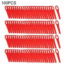 지금오늘 국내 배송 예초기 정원관리 잡초제거기 무선 스트리머 트리머 pa6 100pcs 플라스틱 칼날 절단 83mm 교체, 1세트